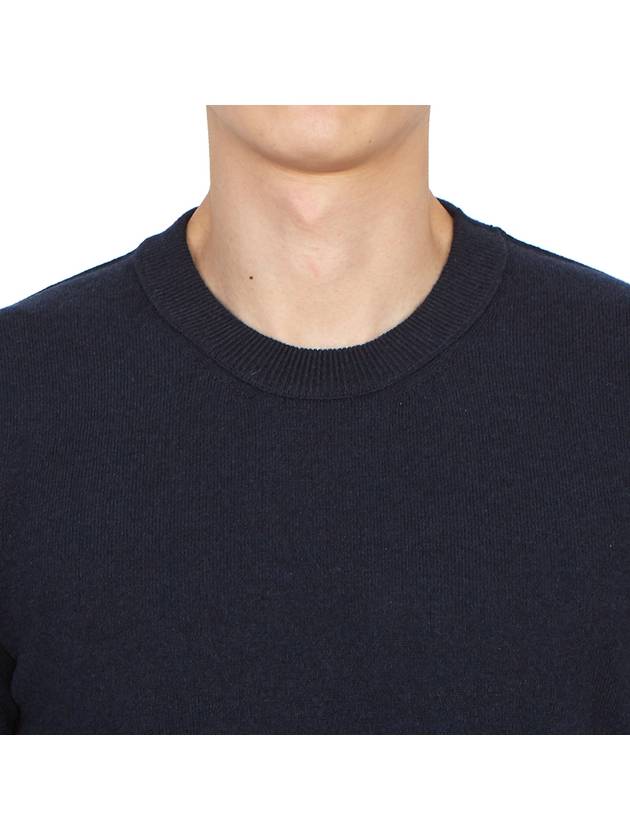 Crew Neck Cashmere Knit Top Navy - MAISON MARGIELA - BALAAN 7