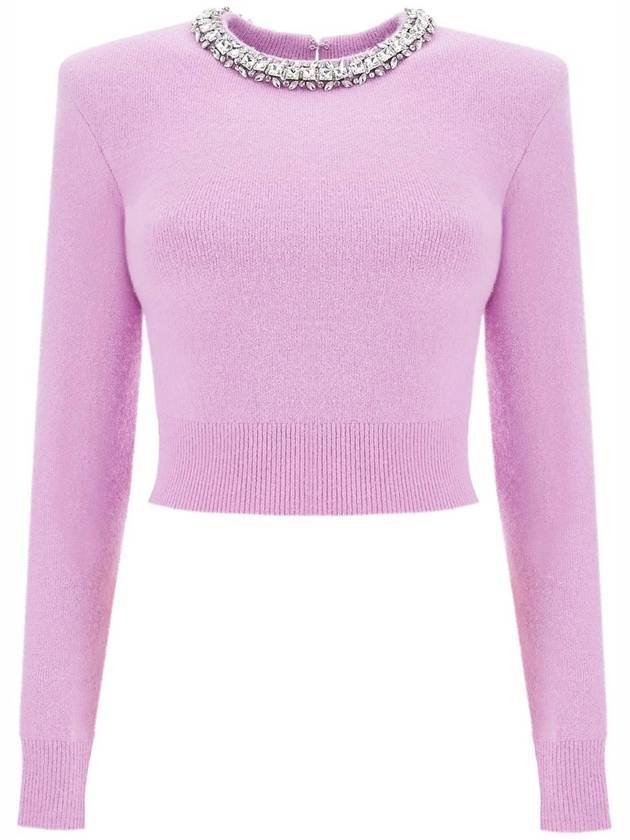 Embellished knit top pink - SELF PORTRAIT - BALAAN 1