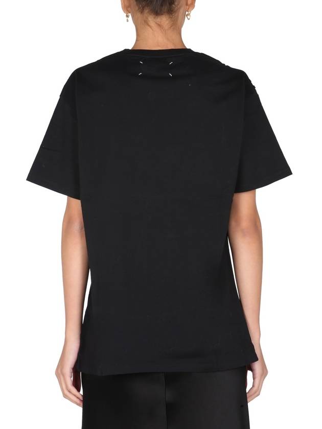 Printing Overfit Short Sleeve T-Shirt Black - MAISON MARGIELA - BALAAN 4