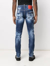 Men's Red Patch Cool Guy Washed Jeans Blue - DSQUARED2 - BALAAN.