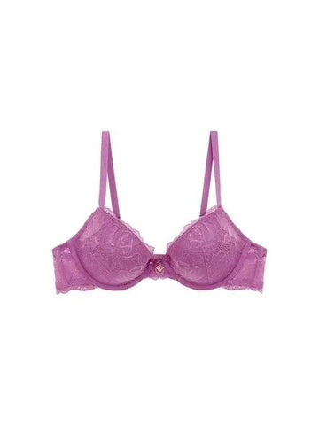 UNDERWEAR Women's Flower Lace Padded Pushup Bra Royal Purple 271706 - EMPORIO ARMANI - BALAAN 1