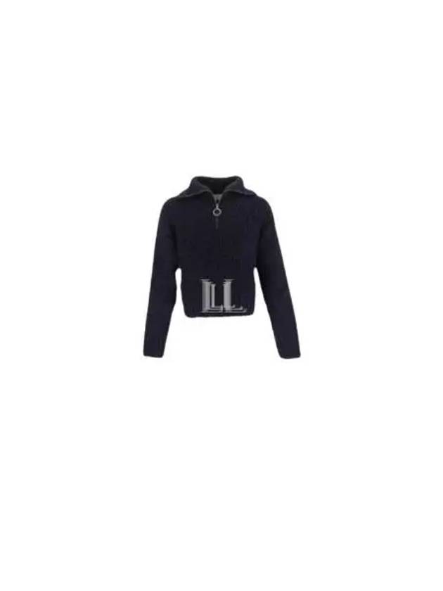 Half Zip Knit Top Night Blue - AMI - BALAAN 2