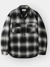 Ombre check quilted shirt jacket black - INDUST - BALAAN 8