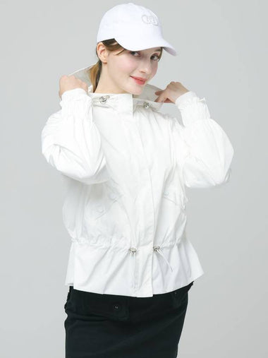 Doyou Know MC Women s Fit and Flare Waterproof Loose White Wind Jumper DO6242WB21 - DOYOUKNOWMC GOLF WEAR - BALAAN 1