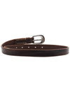 Metal Buckle 2cm Leather Belt Marrone - OUR LEGACY - BALAAN 5