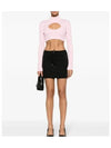 Short Cotton A-Line Skirt Black - COURREGES - BALAAN 6