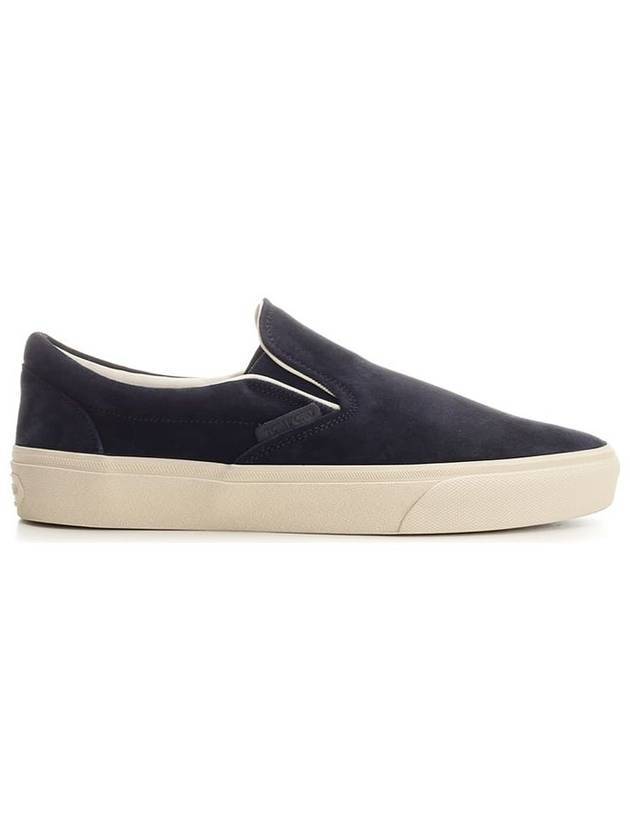 Suede Jude Slip On Navy - TOM FORD - BALAAN 1