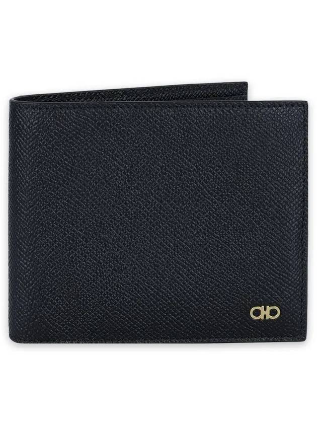 Gancini Half Wallet Black - SALVATORE FERRAGAMO - BALAAN 3