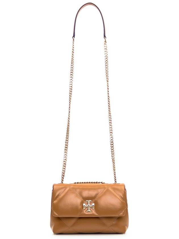 Kira Diamond Quilted Shoulder Bag Brown - TORY BURCH - BALAAN 3