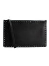 Men's Rockstud Clutch Bag Black - VALENTINO - BALAAN 1