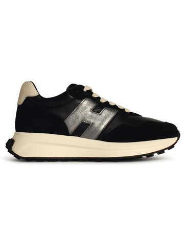 Hogan 'H641' Black Leather Sneakers - HOGAN - BALAAN 1