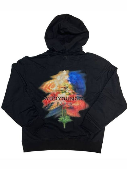 Swaying Flower Back Logo Hoodie Black - WOOYOUNGMI - BALAAN 2