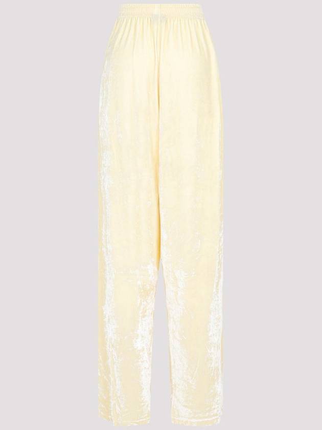 Velvet Effect Straight Pants Yellow - BALENCIAGA - BALAAN 3