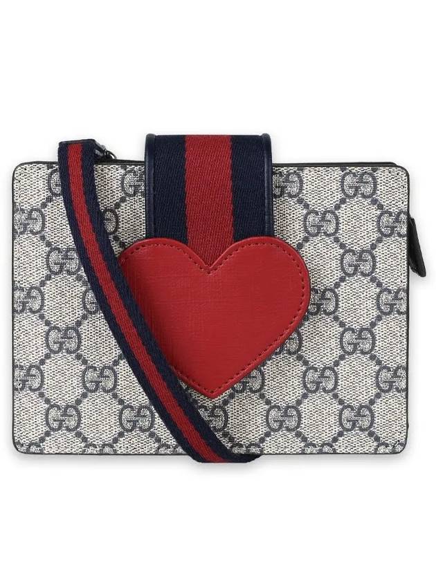 Kids GG Heart Cross Bag Beige Red - GUCCI - BALAAN 3