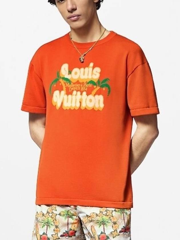 1AFQR0 Short Sleeved Cotton Crew Neck - LOUIS VUITTON - BALAAN 2