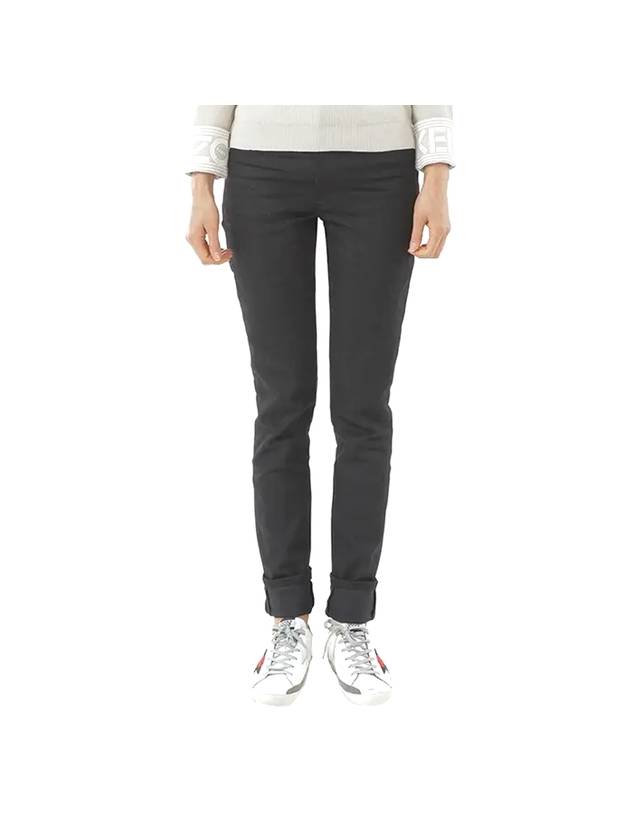 Women's Straight Cut Skinny Jeans Black - SAINT LAURENT - BALAAN.
