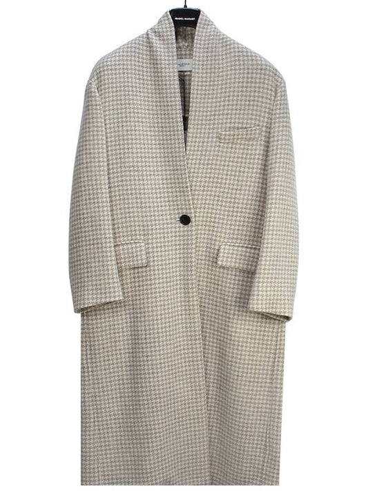 Isabel Marant HENOL wool coat MA0811 025E ECRU IMA145ec - ISABEL MARANT - BALAAN 1