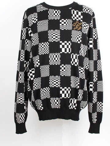 Distorted Damier crew neck knit XL - LOUIS VUITTON - BALAAN 1