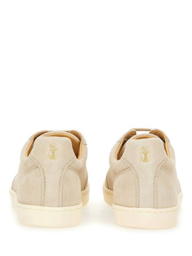 Almond Toe Leather Low Top Sneakers Neutrals - BRUNELLO CUCINELLI - BALAAN 4