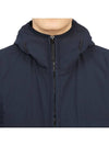 Men's Soft Shell Wappen Hooded Jacket Navy Blue - STONE ISLAND - BALAAN.