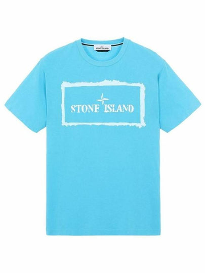 Stencil One Logo Short Sleeve T-Shirt Light Blue - STONE ISLAND - BALAAN 2