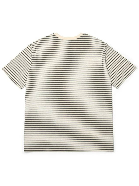 STRIPED POCKET LOOSE T SHIRT ECRU - ROLLING STUDIOS - BALAAN 2