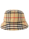 Check Cotton Bucket Hat Beige - BURBERRY - BALAAN 3