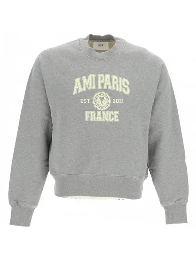 Paris France Sweatshirt Grey - AMI - BALAAN 1