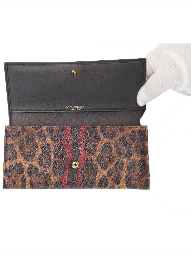 Leopard Long Wallet Brown - DOLCE&GABBANA - BALAAN 3