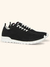 Men's Embroidered Logo Knit Sneakers Sneakers Black - KITON - BALAAN 2