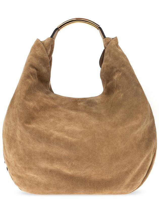 Moschino Suede Shopper Bag, Women's, Beige - MOSCHINO - BALAAN 3