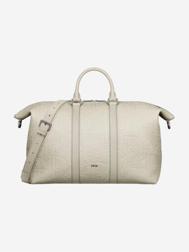 Weekender 40 Grained Calfskin Duffel Bag Beige - DIOR - BALAAN 1