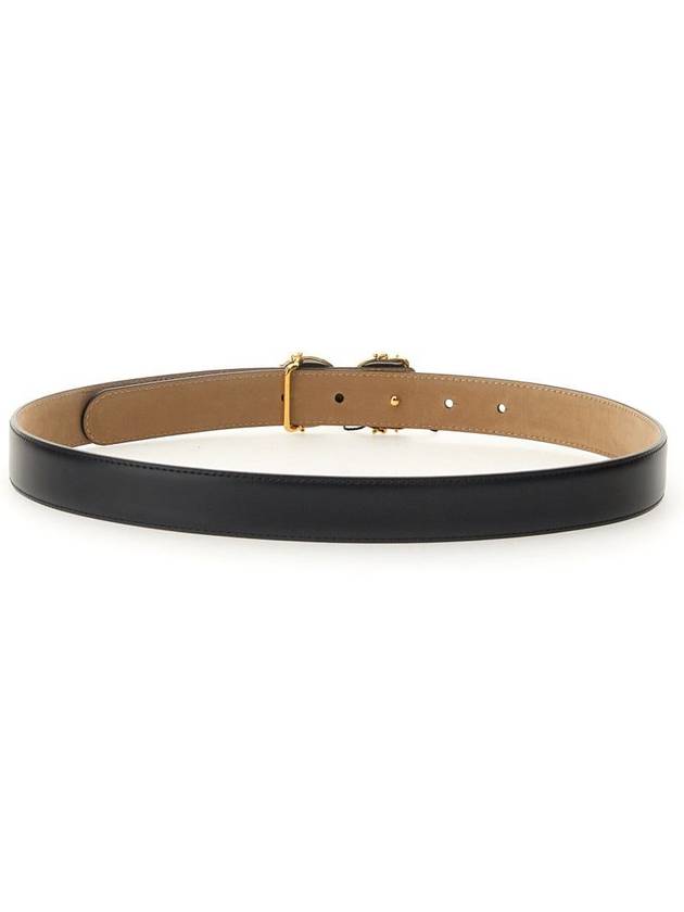 DG Logo Leather Belt Black - DOLCE&GABBANA - BALAAN 4