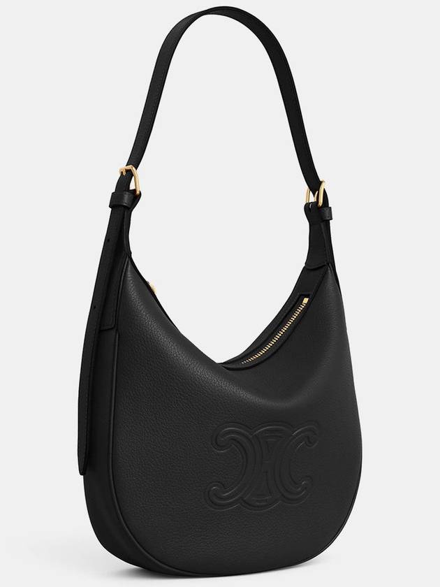 Heloise Cuir Triomphe Small Supple Calfskin Shoulder Bag Black - CELINE - BALAAN 3