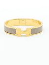 Clic H Bracelet Gold Marron Glace - HERMES - BALAAN 3