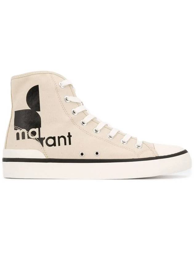 Women's Benkeenh Logo High Top Sneakers Chalk - ISABEL MARANT - BALAAN 5