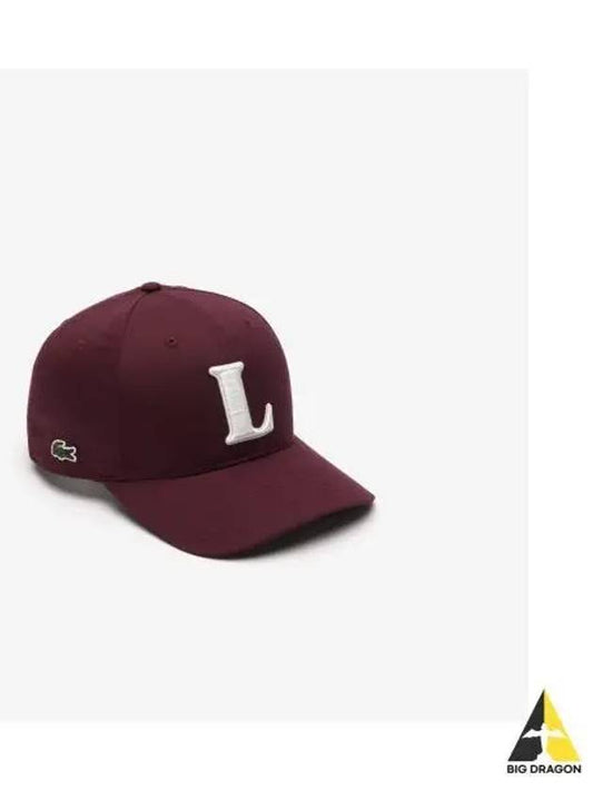 3D L Ball Cap Burgundy - LACOSTE - BALAAN 1