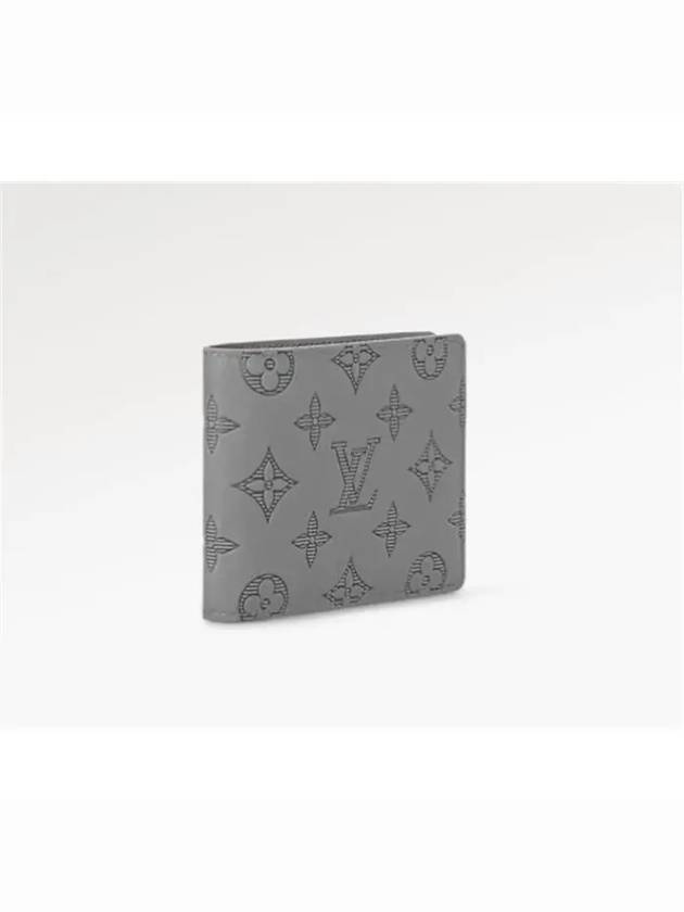 Monogram Shadow Multiple Half Wallet Grey - LOUIS VUITTON - BALAAN 4