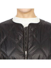 Shiny Quilted Zip-Up Jacket Black - GANNI - BALAAN 9