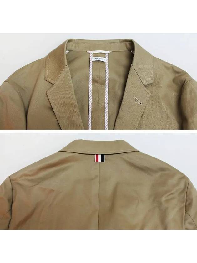 4 Bar Armband Cotton Blazer Jacket Camel - THOM BROWNE - BALAAN 4