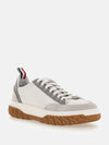 Court Rubber Sole Knit Low Top Sneakers White - THOM BROWNE - BALAAN 3