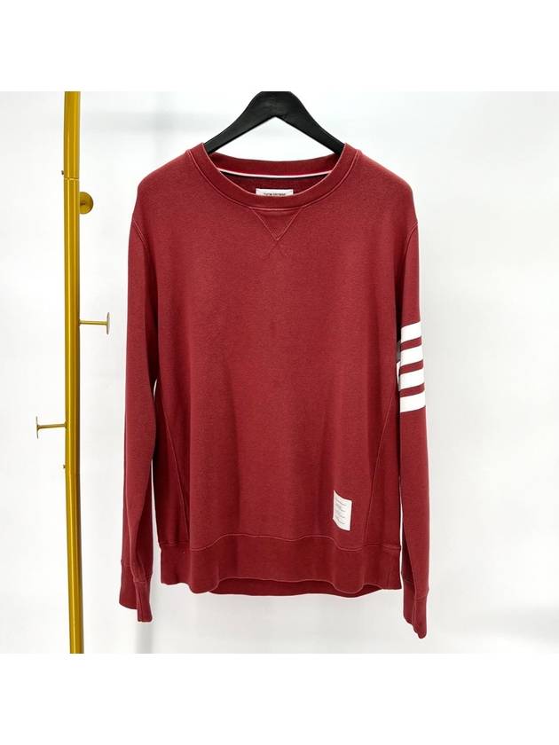 Thom Browne diagonal armband sweatshirt burgundy size 4 - MONCLER - BALAAN 3