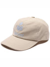 Tyron Logo Cotton Ball Cap Ecru Blue - ISABEL MARANT - BALAAN 3