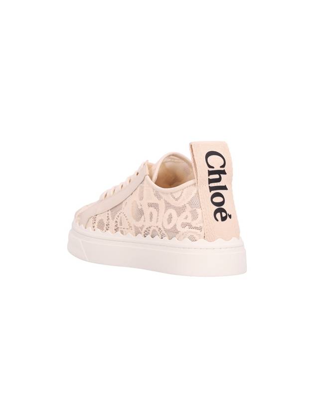 Lauren Lace Low Top Sneakers Mild Beige - CHLOE - BALAAN 4