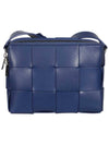 Cassette Intrecciato Leather Cross Bag Navy - BOTTEGA VENETA - BALAAN 2