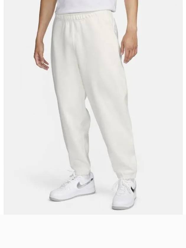 Solo Swoosh Fleece Track Pants White - NIKE - BALAAN 1