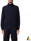 Light Fleece Half Zip-Up Sweatshirt Navy - CP COMPANY - BALAAN 2