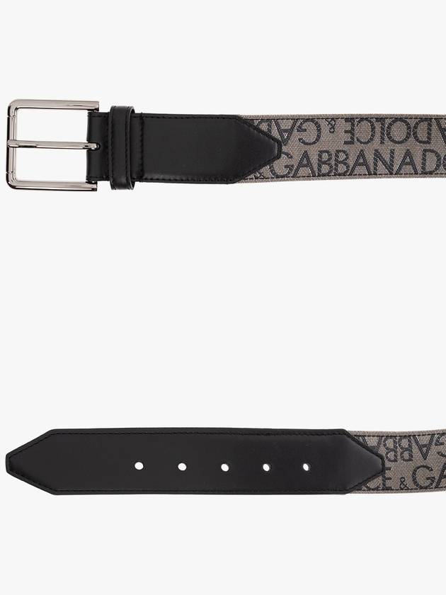 logo leather belt black - DOLCE&GABBANA - BALAAN 5