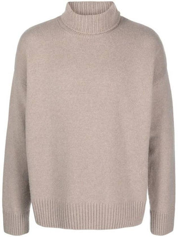 Wool Turtleneck Beige - AMI - BALAAN 1