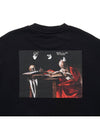 crewneck jersey cotton sweatshirt black - OFF WHITE - BALAAN 9